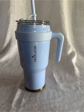 Reduce Light Blue Insulated Travel Mug with Handle
